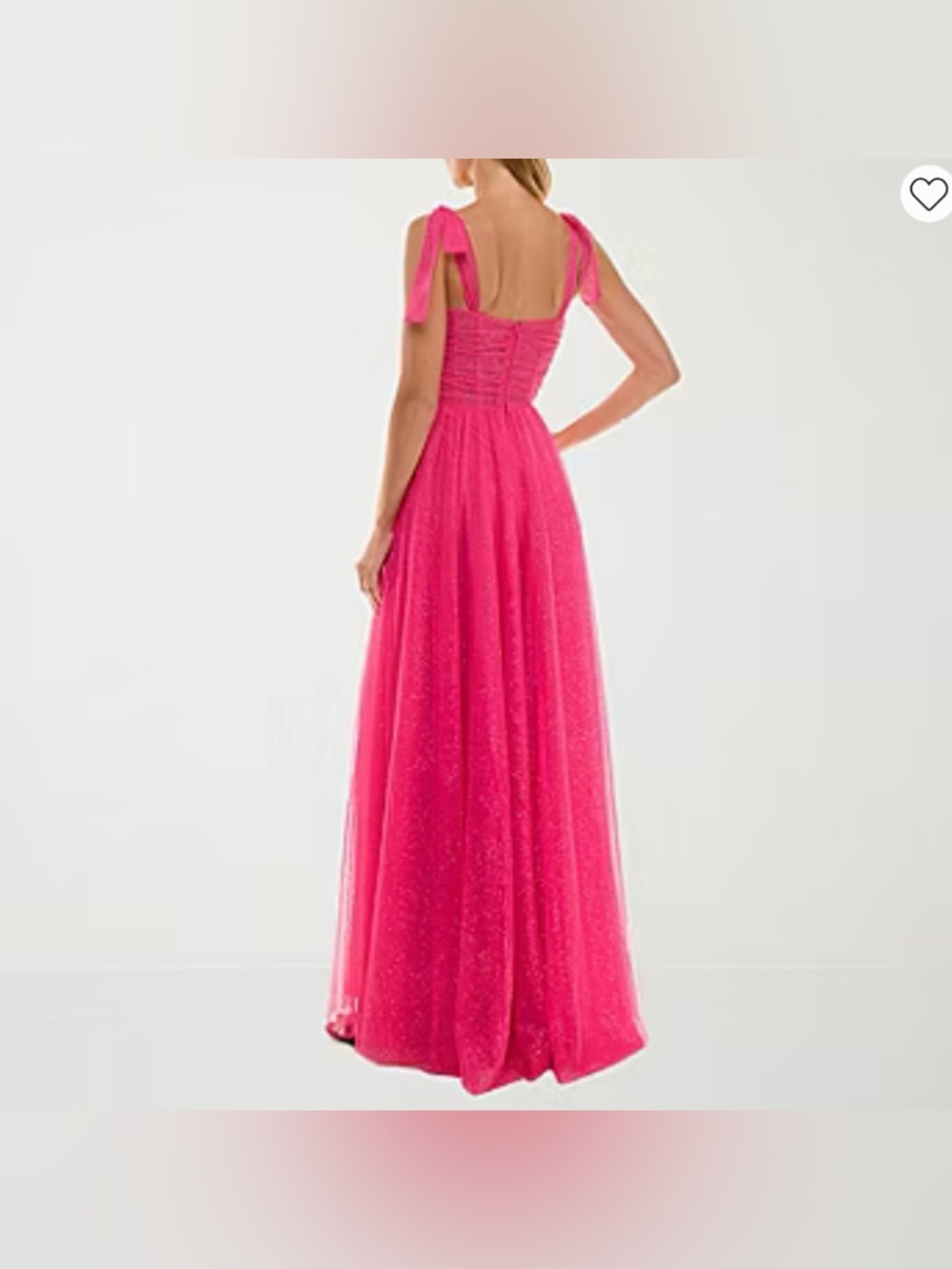 NEW City Triangle Hot Pink Shimmery Prom Wedding Party Formal Ball Gown Dress 9 - Picture 11 of 12